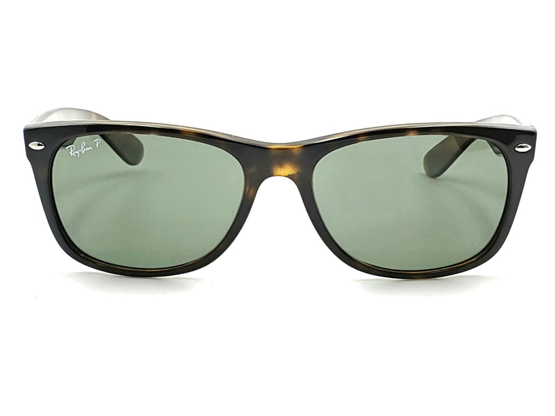 Ray-Ban New Wayfarer Classic Polarized Green Unisex Sunglasses RB2132  901/58 55 805289083078 - Sunglasses, Wayfarer - Jomashop